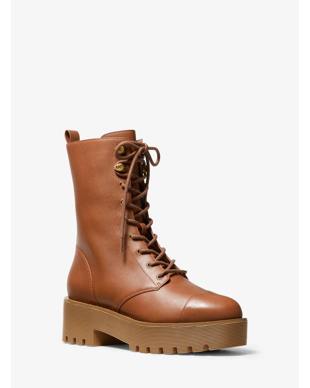 brown platform combat boots