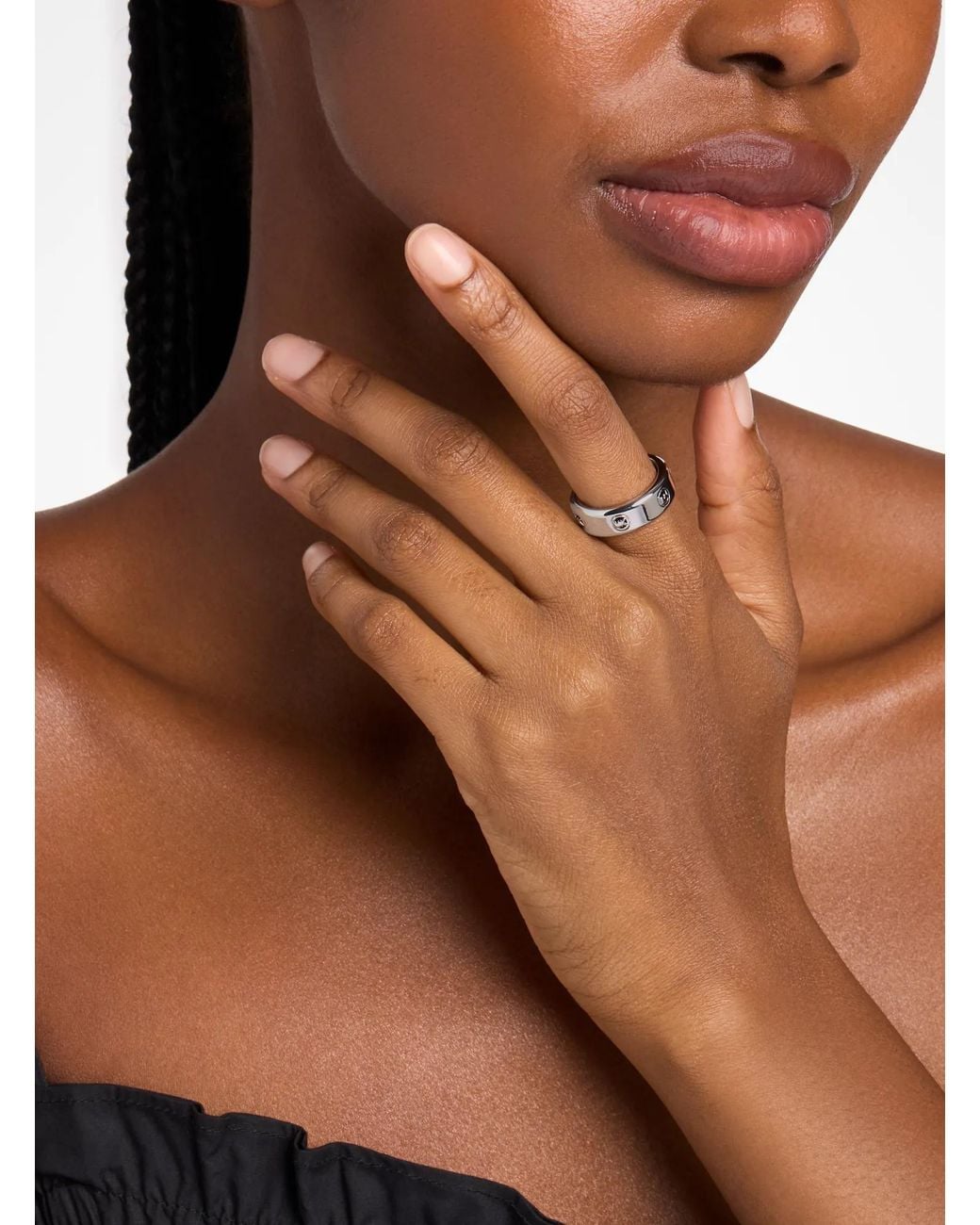 Michael Kors White Logo Ring