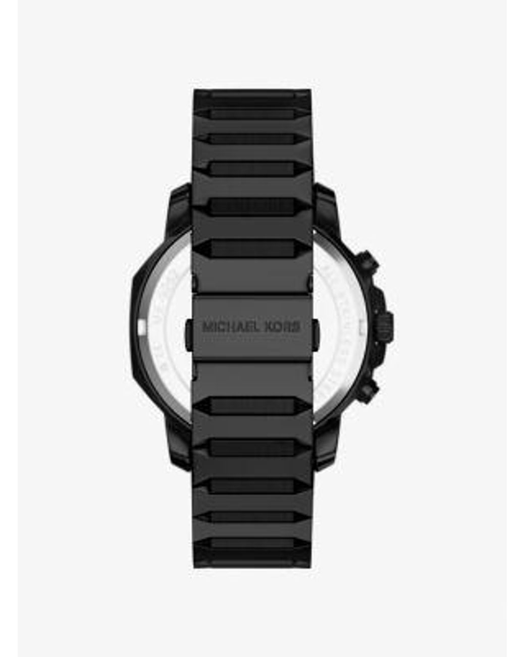 Michael Kors Black Oversized Prescott-Tone Watch for men