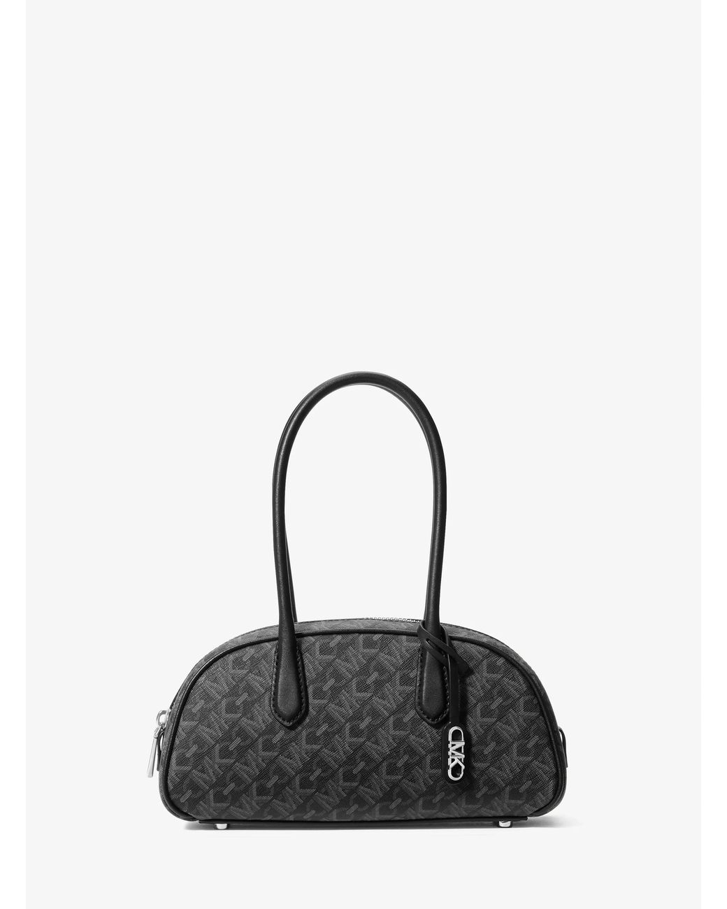 MICHAEL Michael Kors Black Mk Lulu Small Empire Signature Logo Satchel