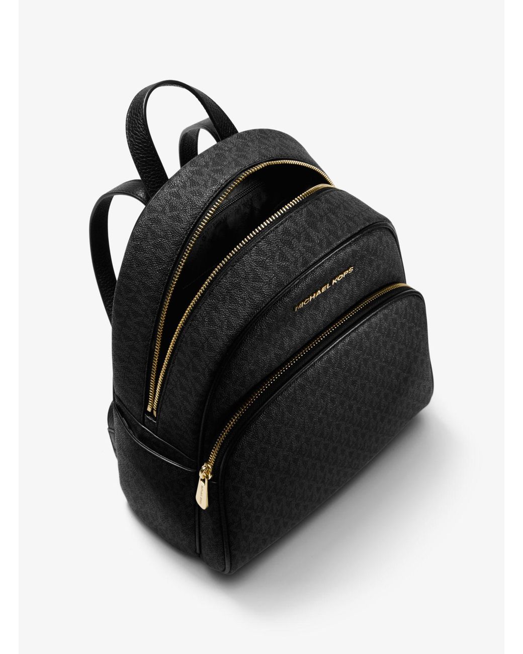 Michael Kors Abbey Medium Logo Backpack in Black  Lyst