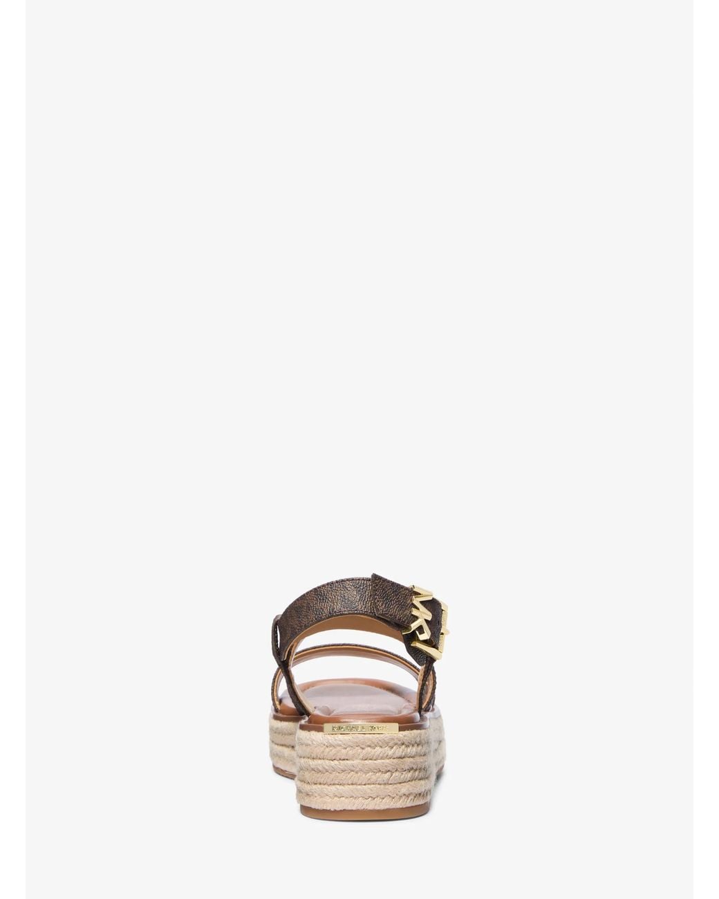 MICHAEL Michael Kors Natural Lynn Signature Logo Platform Espadrille Sandal