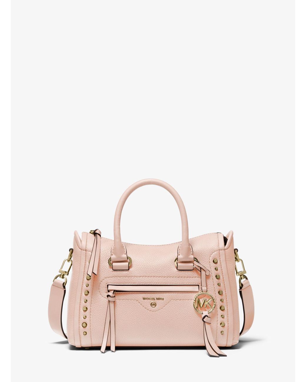 Pink studded michael kors purse discount
