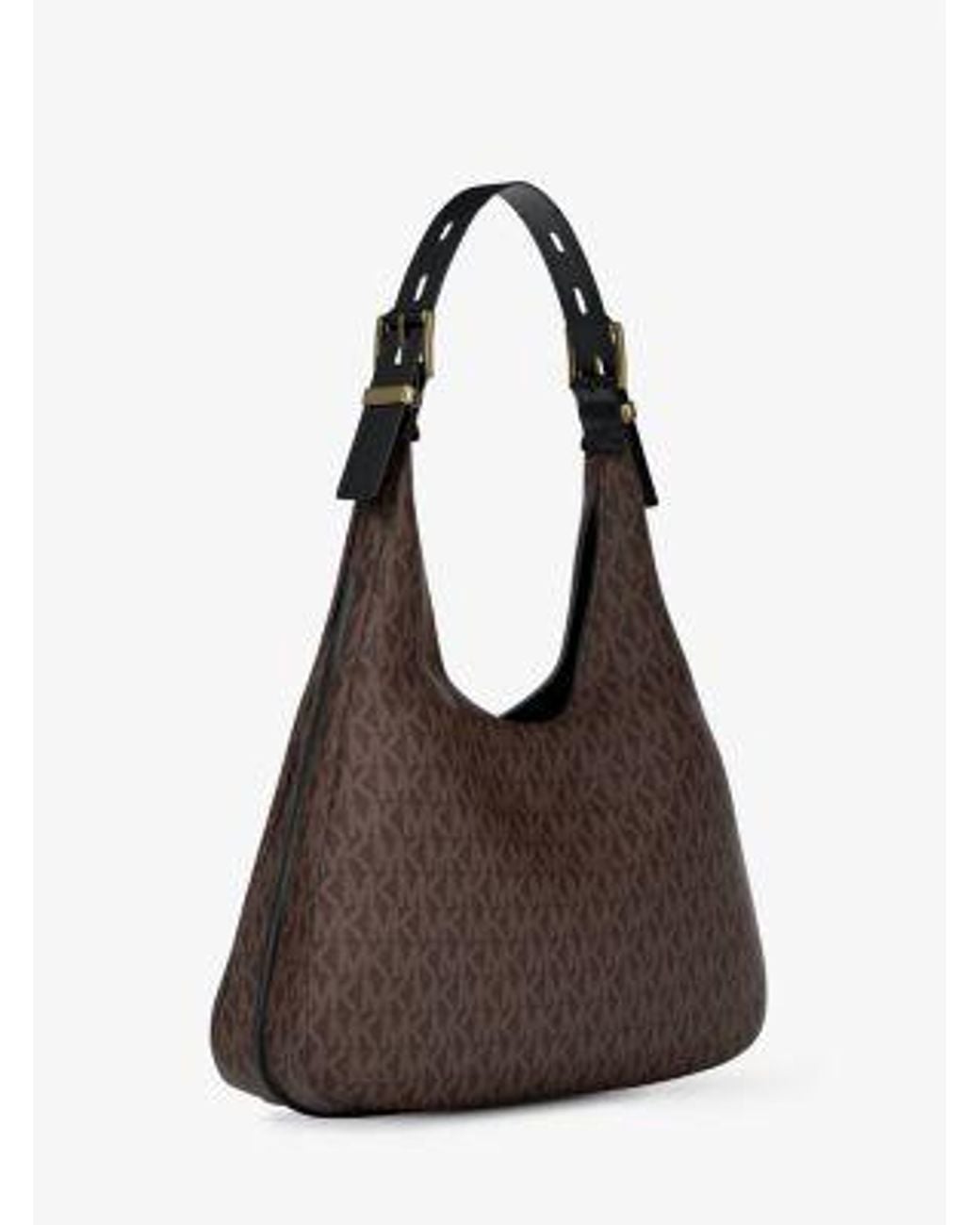michael-kors-nolita-large-signature-logo-hobo-shoulder-bag-in-brown-lyst