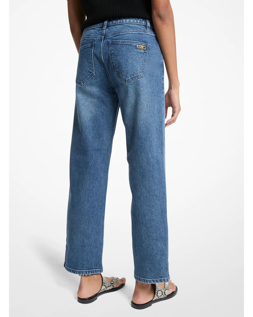 MICHAEL Michael Kors Blue Mk Straight-Leg Stretch Denim Jean