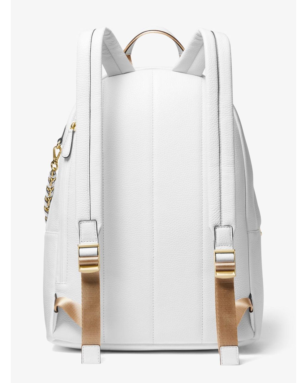 Michael Kors Slater Large Pebbled Leather Backpack in White Lyst UK