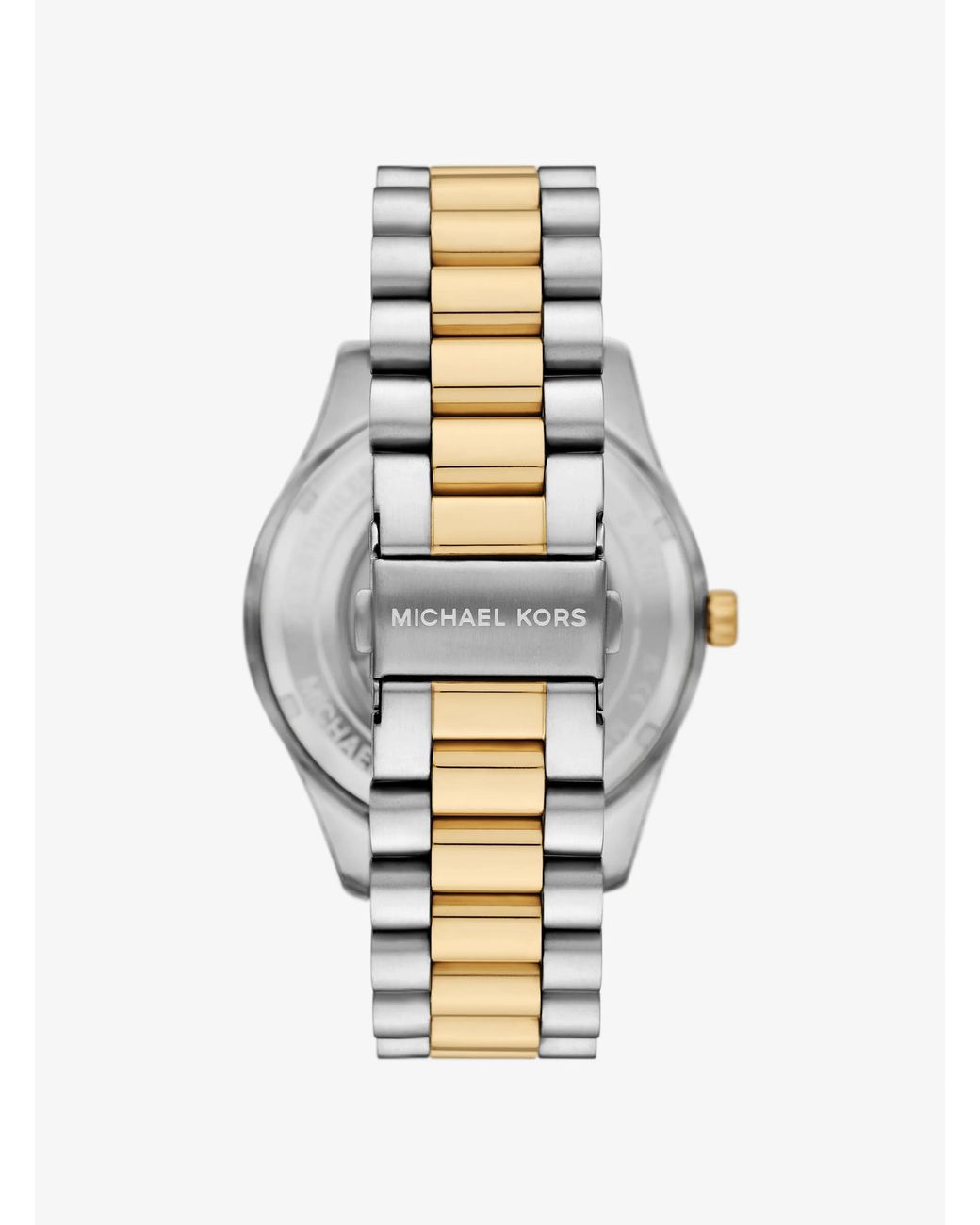 Michael Kors Metallic Mk Oversized Lexington Two-Tone Watch for men