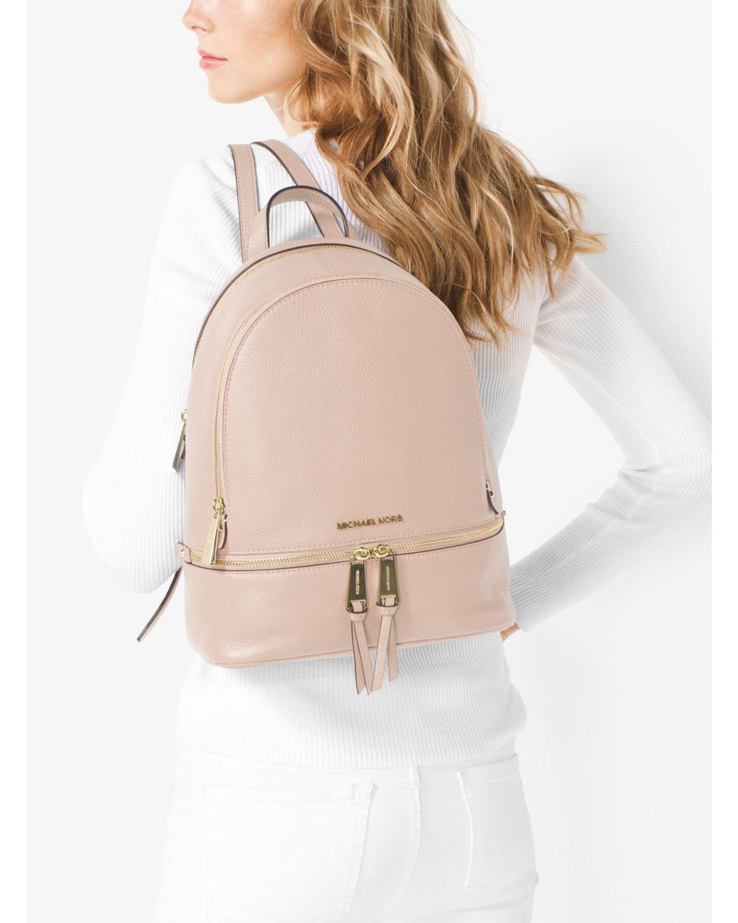 Michael Kors Leather Rhea Zip Medium 