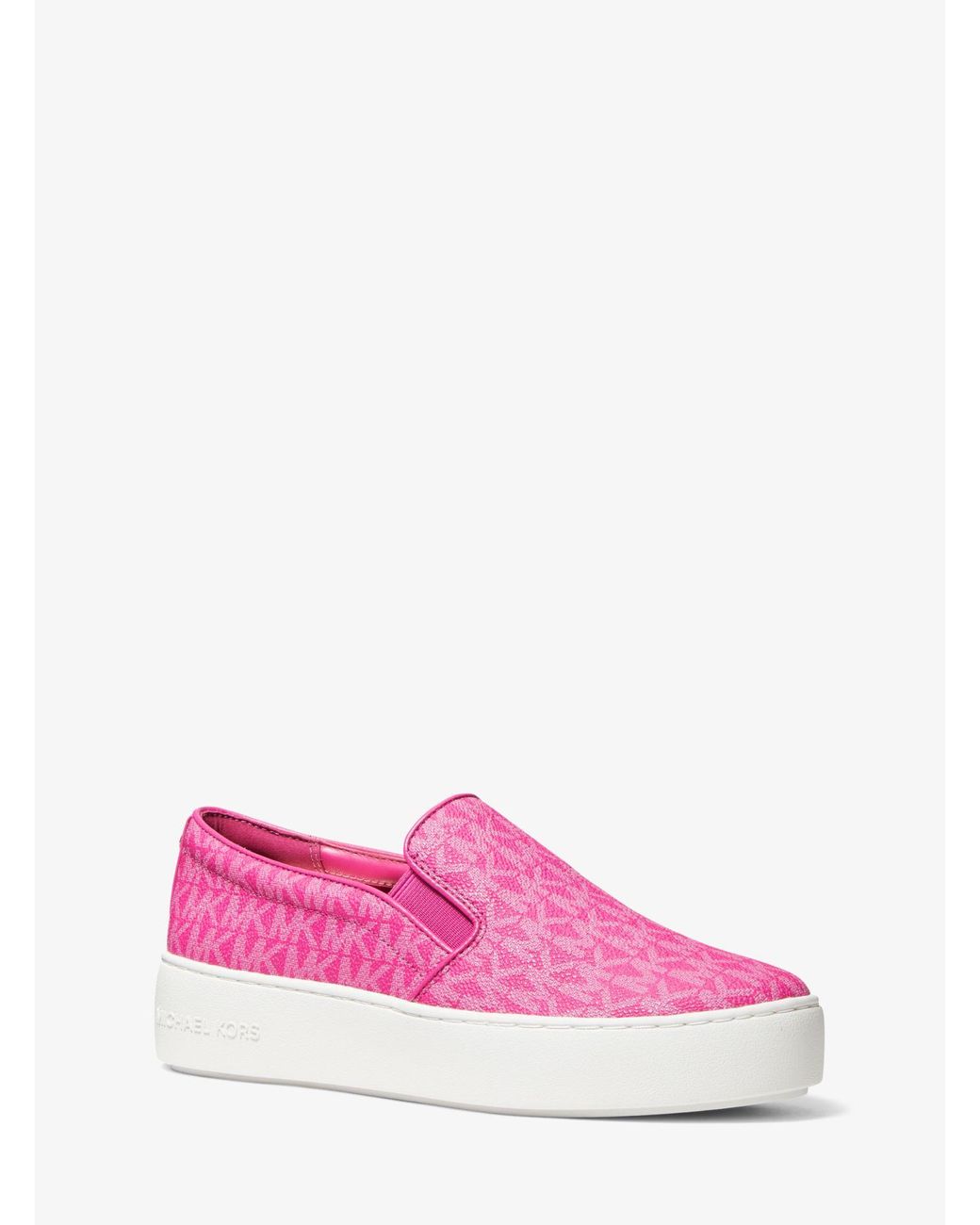 Michael Kors Trent Logo Slip-on Sneaker in Pink | Lyst