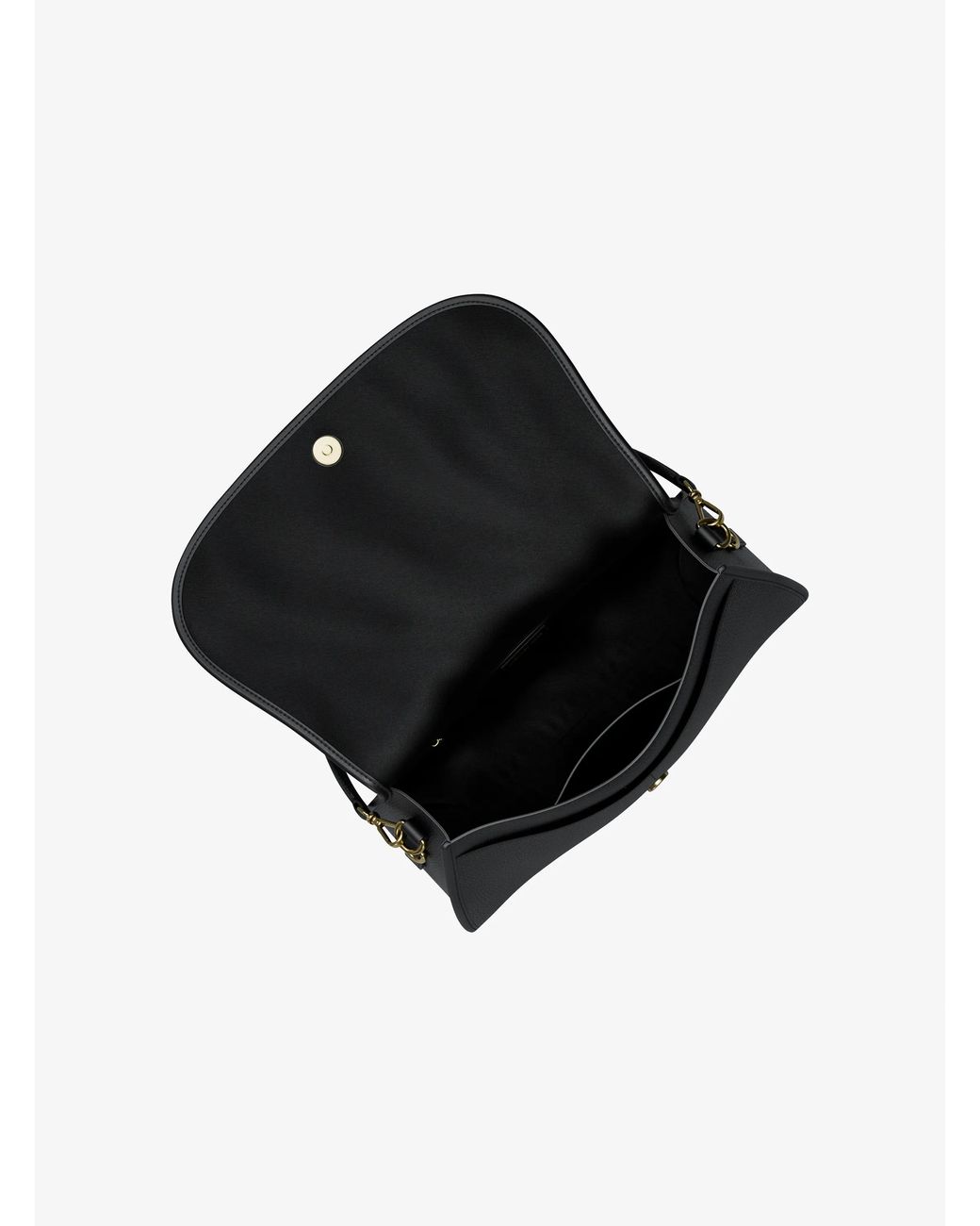 MICHAEL Michael Kors Black Holmes Medium Pebbled Leather Convertible Messenger Bag