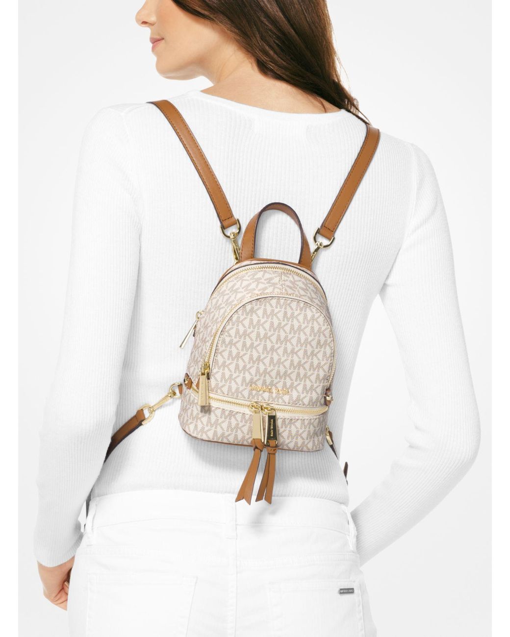 Michael kors rhea mini backpack vanilla Outlet