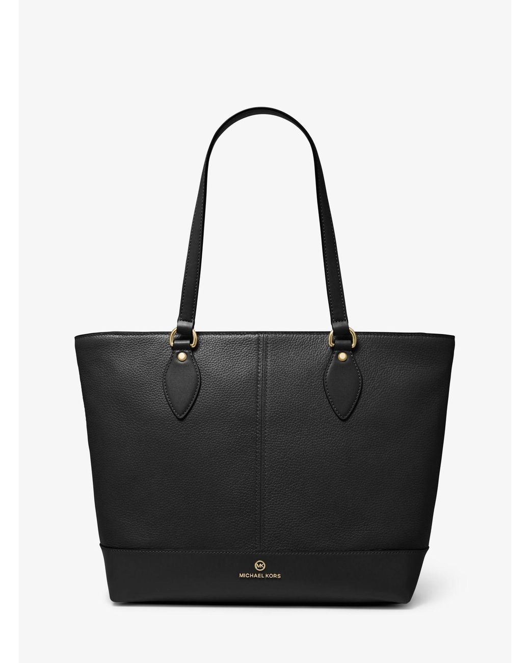 Michael Kors Beth Large Pebbled Leather Tote in Black | Lyst