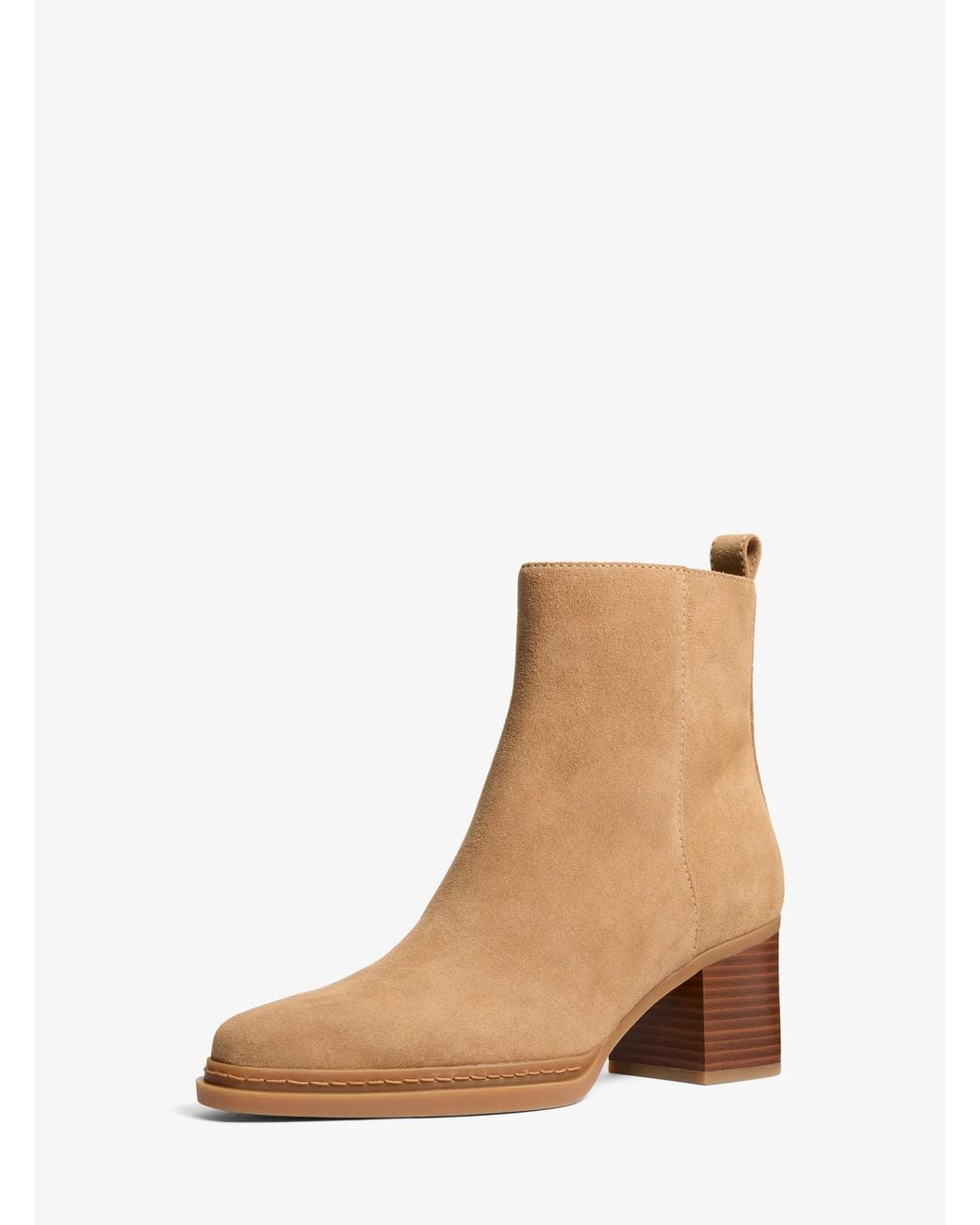 MICHAEL Michael Kors White Mk Lex Suede Boot