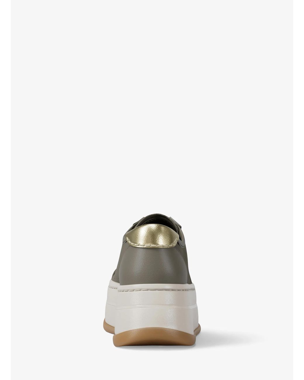 MICHAEL Michael Kors White Mk Hayes Leather Platform Trainers