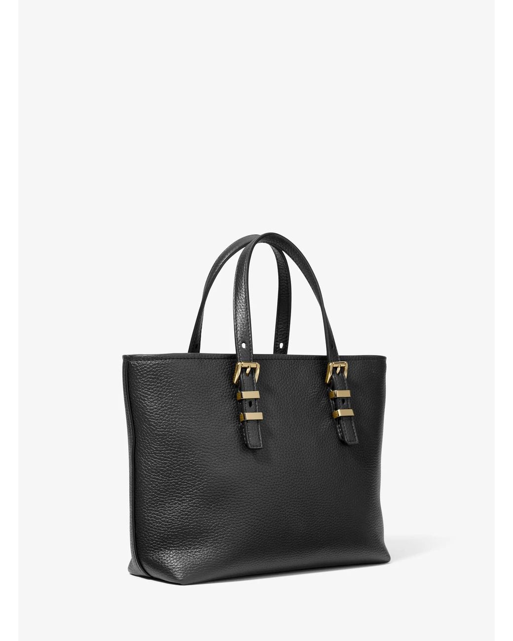 MICHAEL Michael Kors Black Mk Quinn Small Pebbled Leather Convertible Crossbody Bag