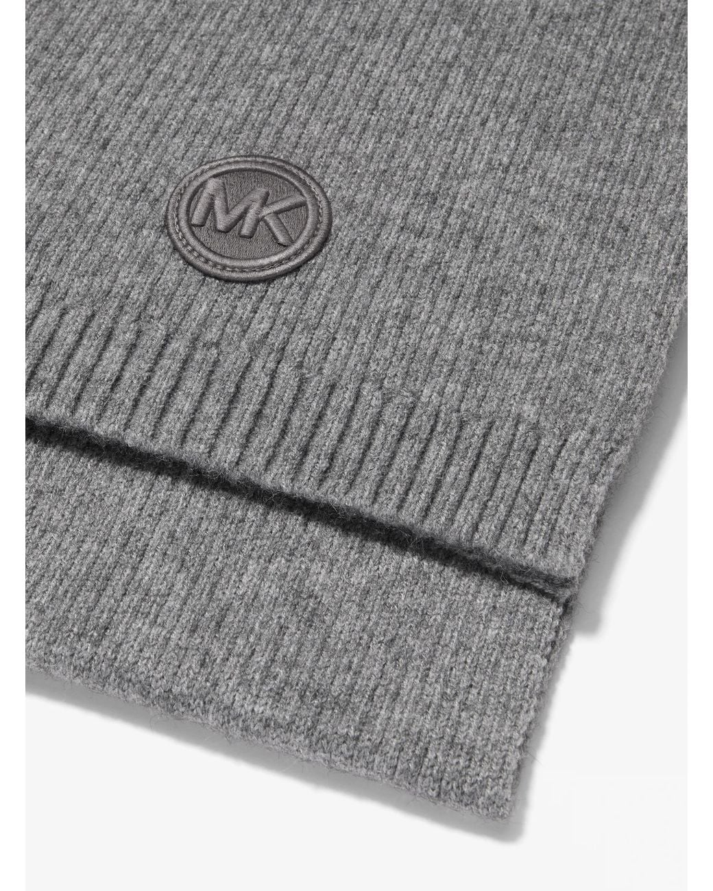 Michael Kors Gray Mk Knit Scarf for men