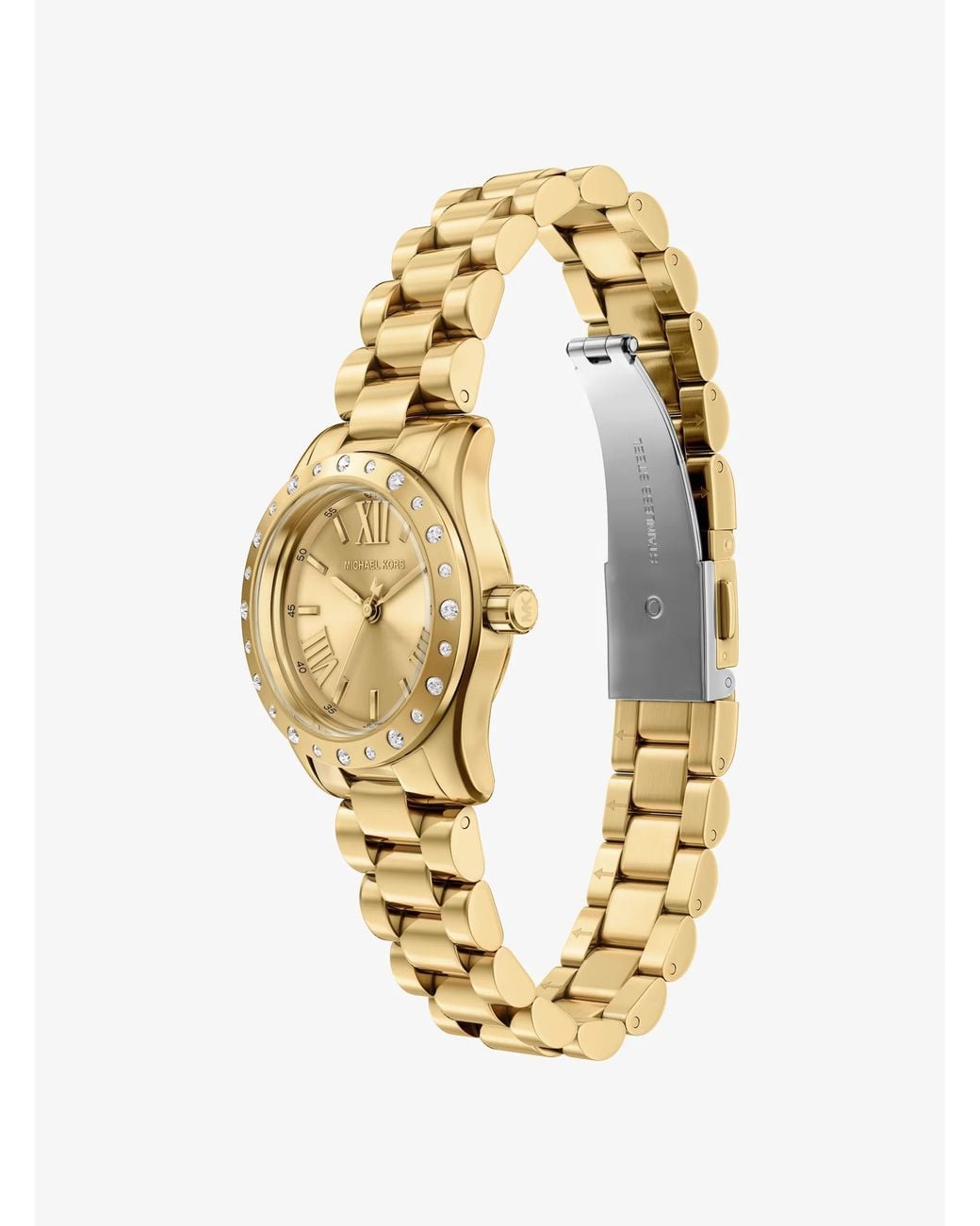Michael Kors White Petite Lexington Pavé Watch And Heart Bracelet Gift Set
