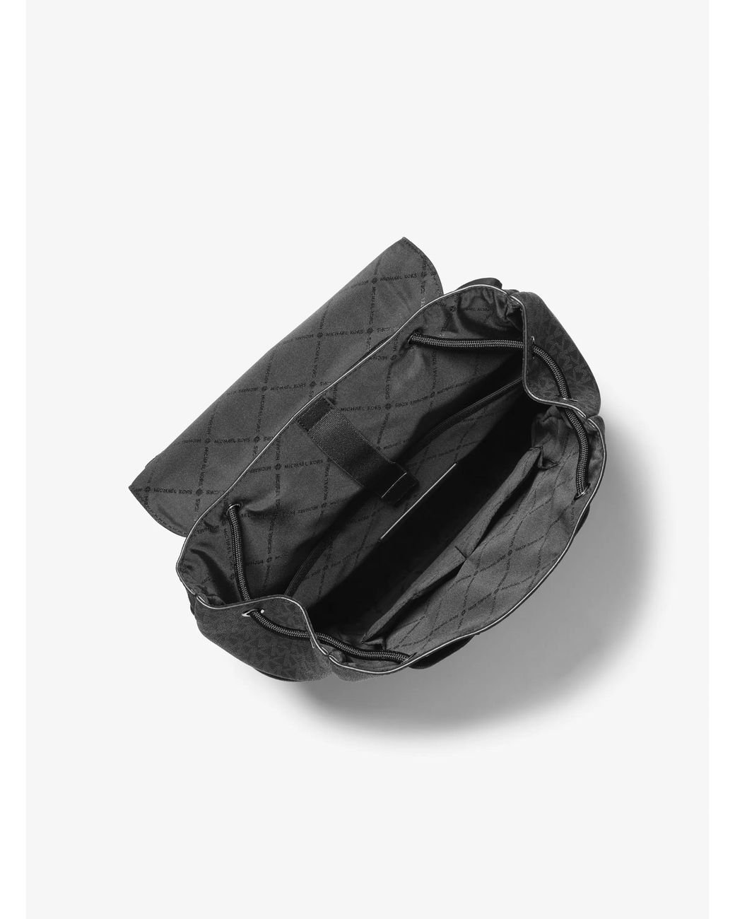 Michael Kors Black Hudson Signature Logo Backpack for men