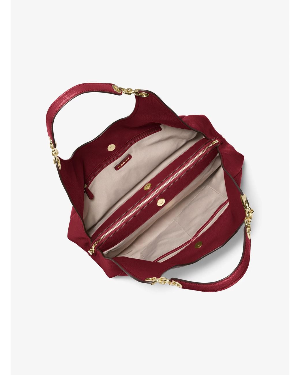 MICHAEL Michael Kors Red Michael Kors Ellie Large Pebbled Leather Shoulder Bag