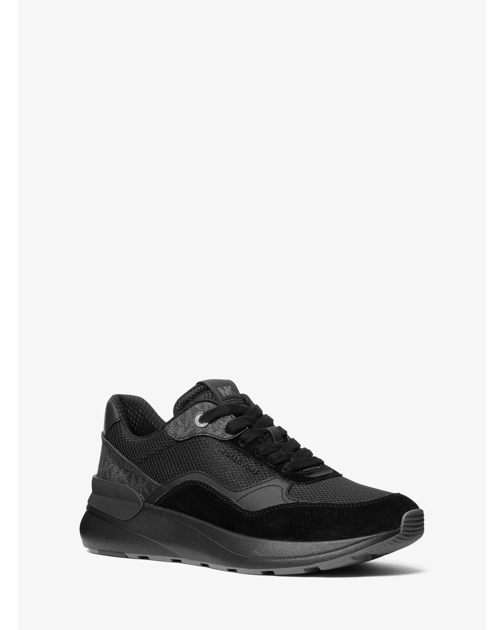 Michael Kors Black Trevor Trainer Lace Up Sneaker for men