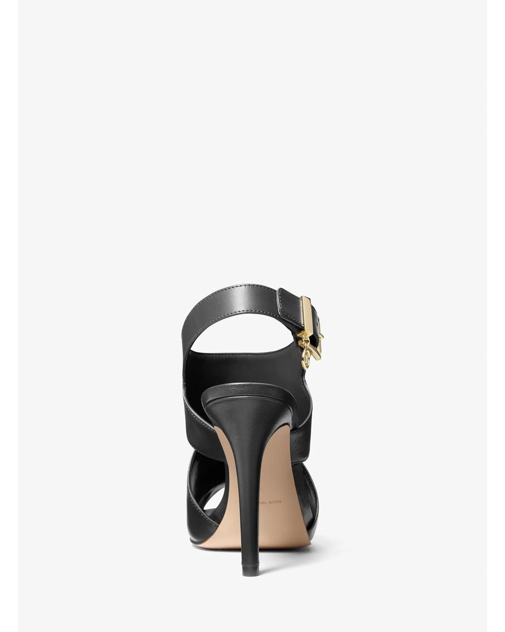 MICHAEL Michael Kors Black Mk Harper Leather Sandal