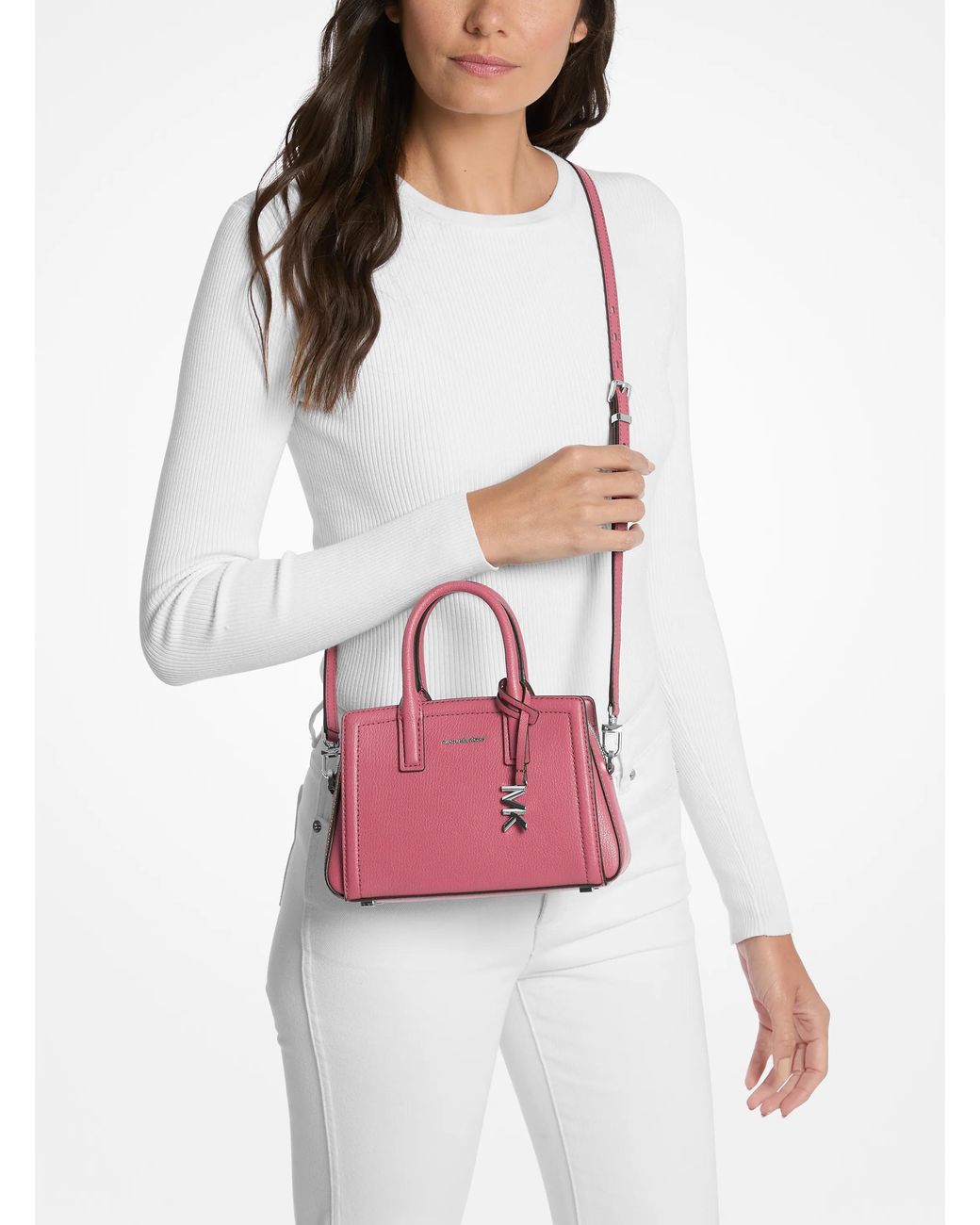 MICHAEL Michael Kors Pink Mk Laila Extra-Small Leather Crossbody Bag