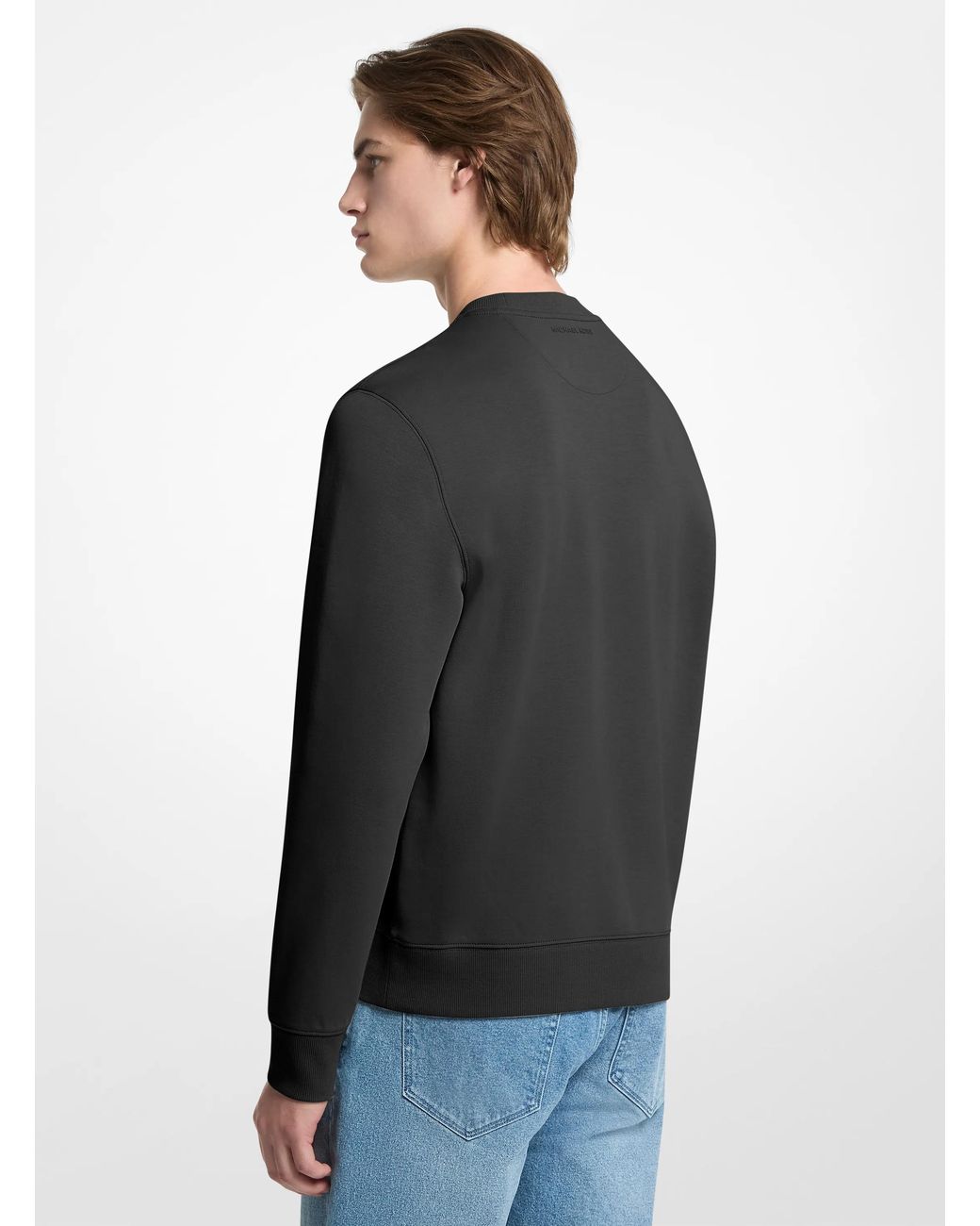 Michael Kors Black Mk Logo Cotton Blend Jumper for men