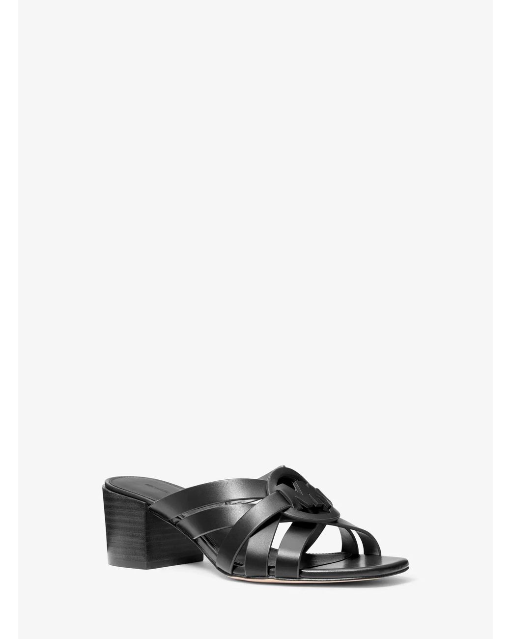 MICHAEL Michael Kors White Michael Kors Erika Leather Sandal