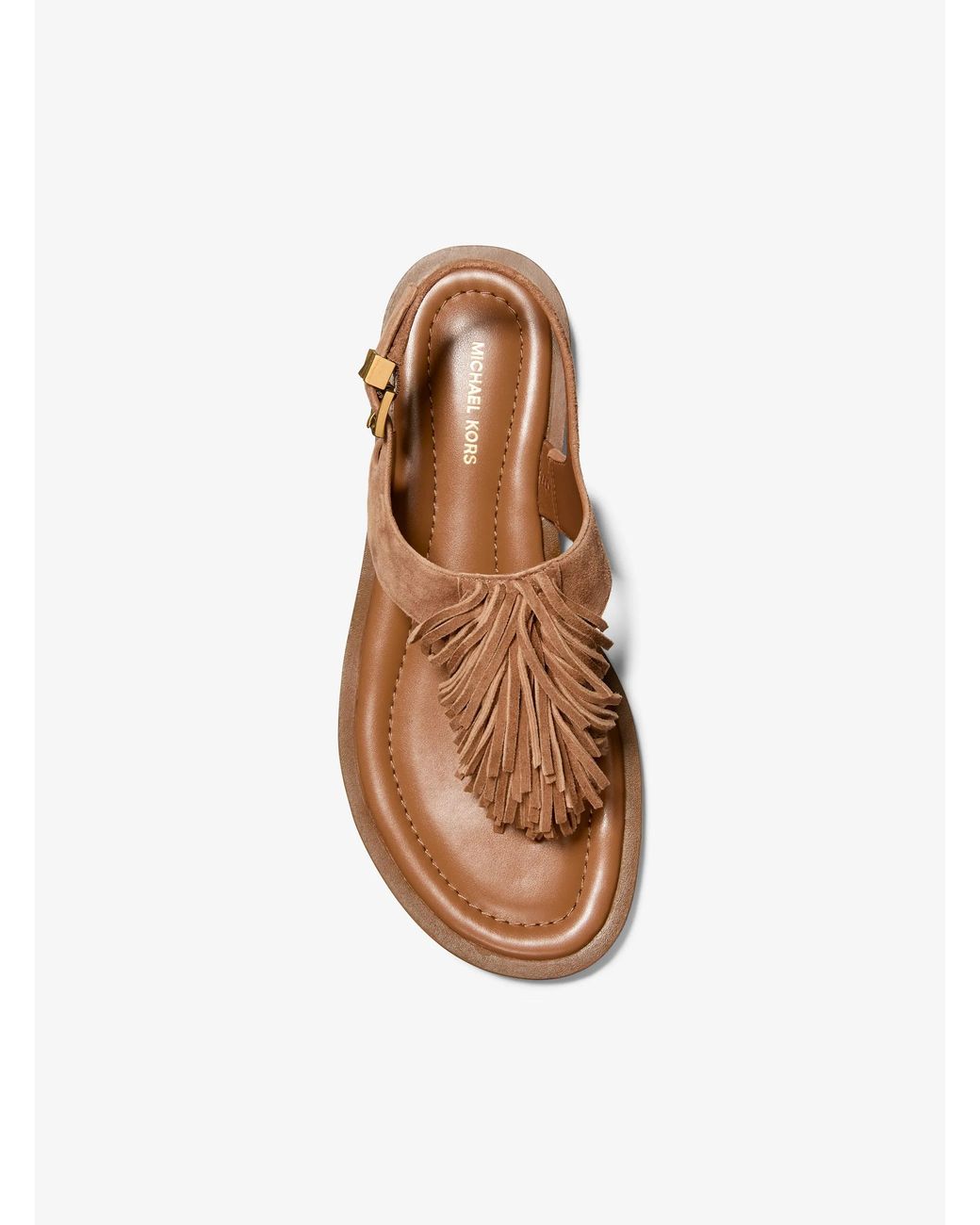 MICHAEL Michael Kors Brown Michael Kors Indra Fringed Suede Sandal