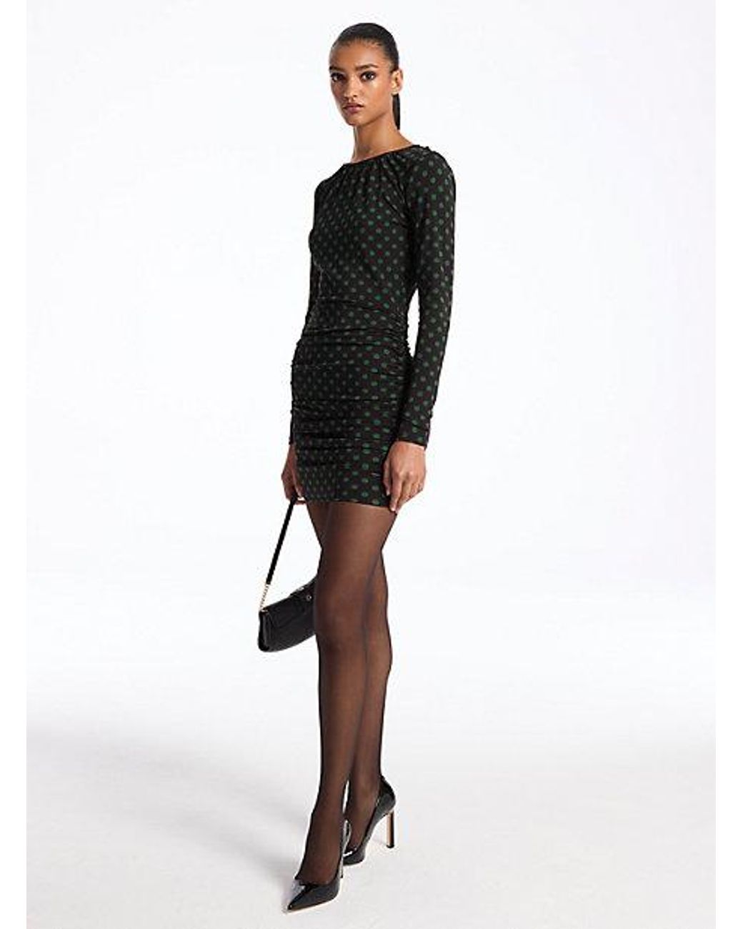 MICHAEL Michael Kors Mk Dot Ruched Stretch Matte Jersey
