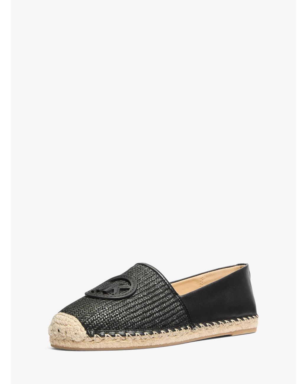 MICHAEL Michael Kors White Mk Kenzie Mixed-Media Espadrille