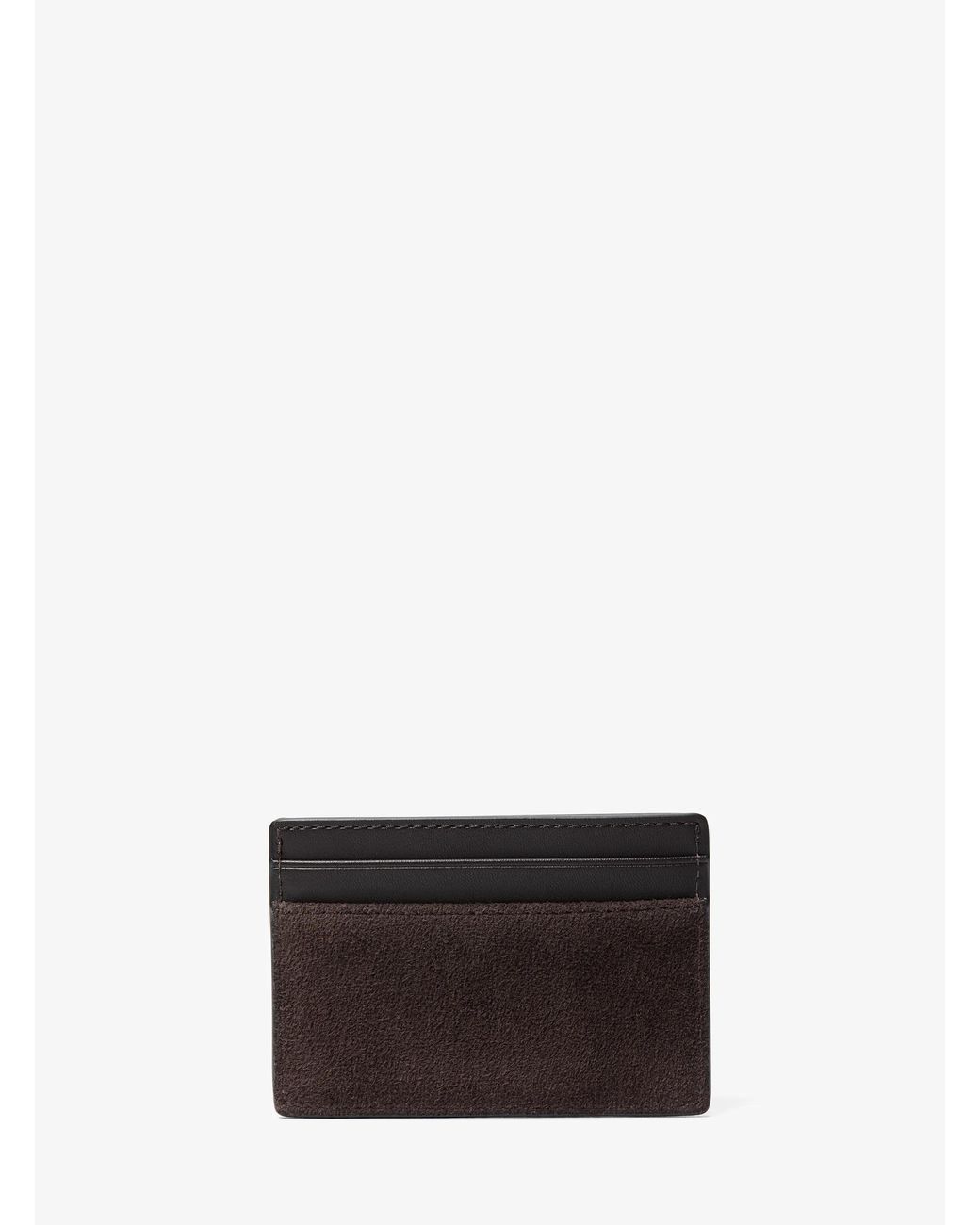 Michael Kors White Mk Mason Suede Card Case for men