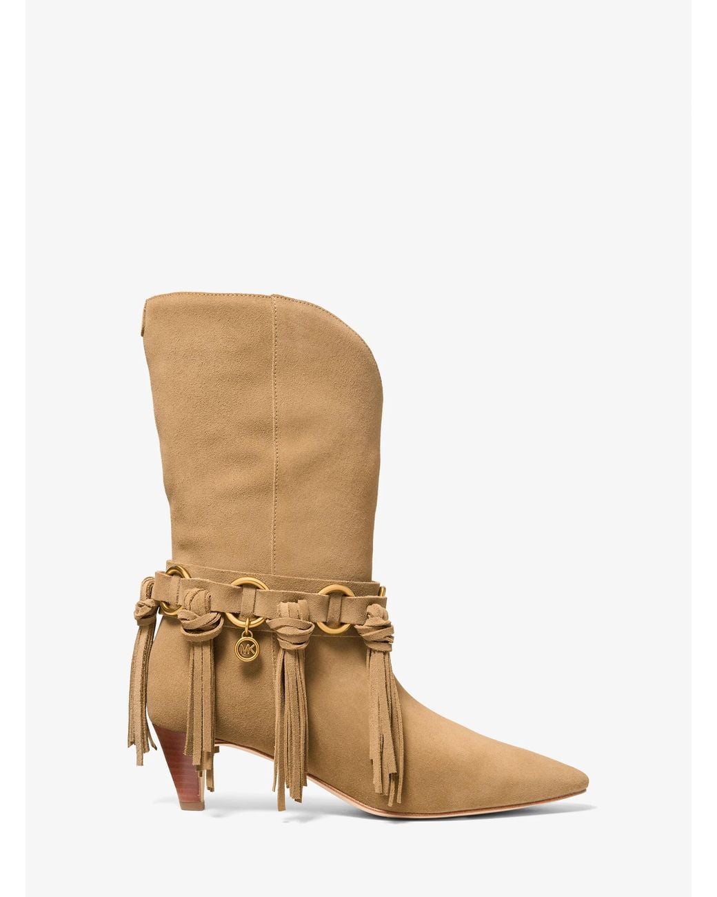 Michael Kors Natural Michael Kors Daniela Fringe Suede Boot