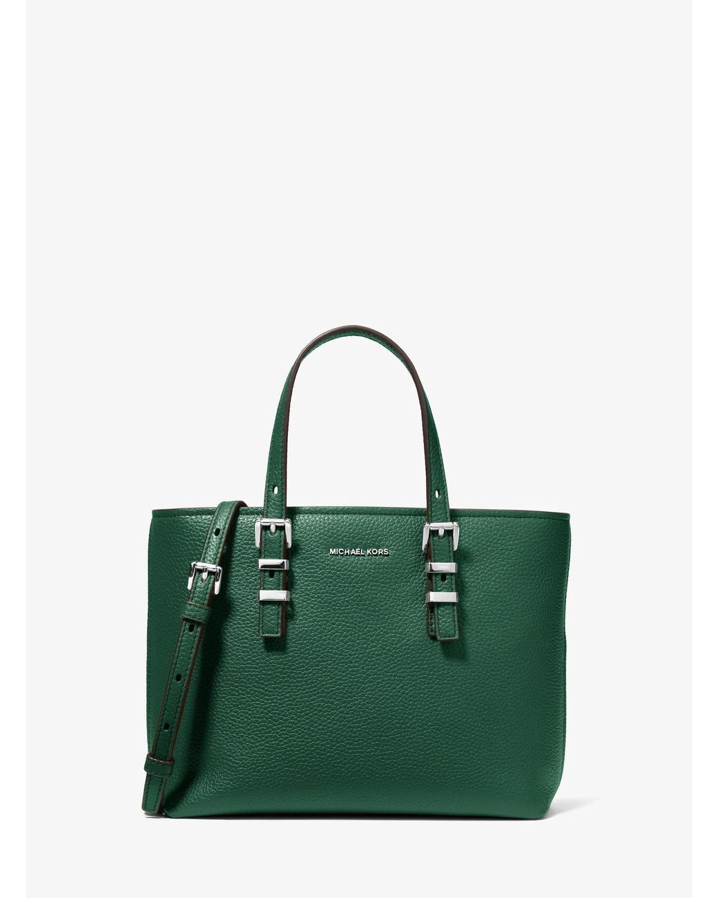 MICHAEL Michael Kors Green Mk Quinn Small Pebbled Leather Crossbody Bag