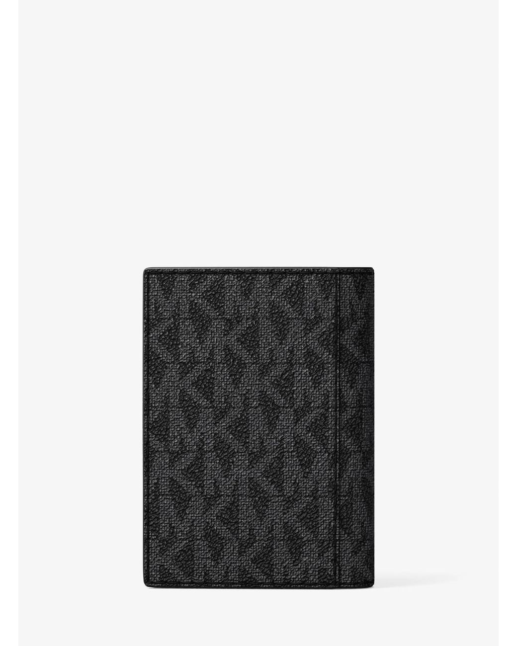 Michael Kors Black Mk Hudson Signature Logo Folio Card Case for men