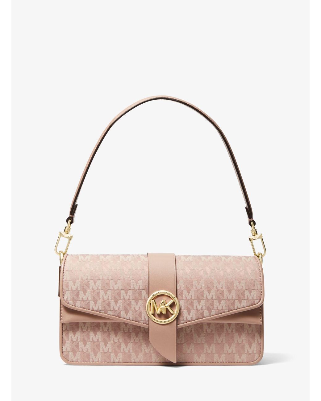 Michael Kors Greenwich Medium Logo Jacquard Shoulder Bag Lyst
