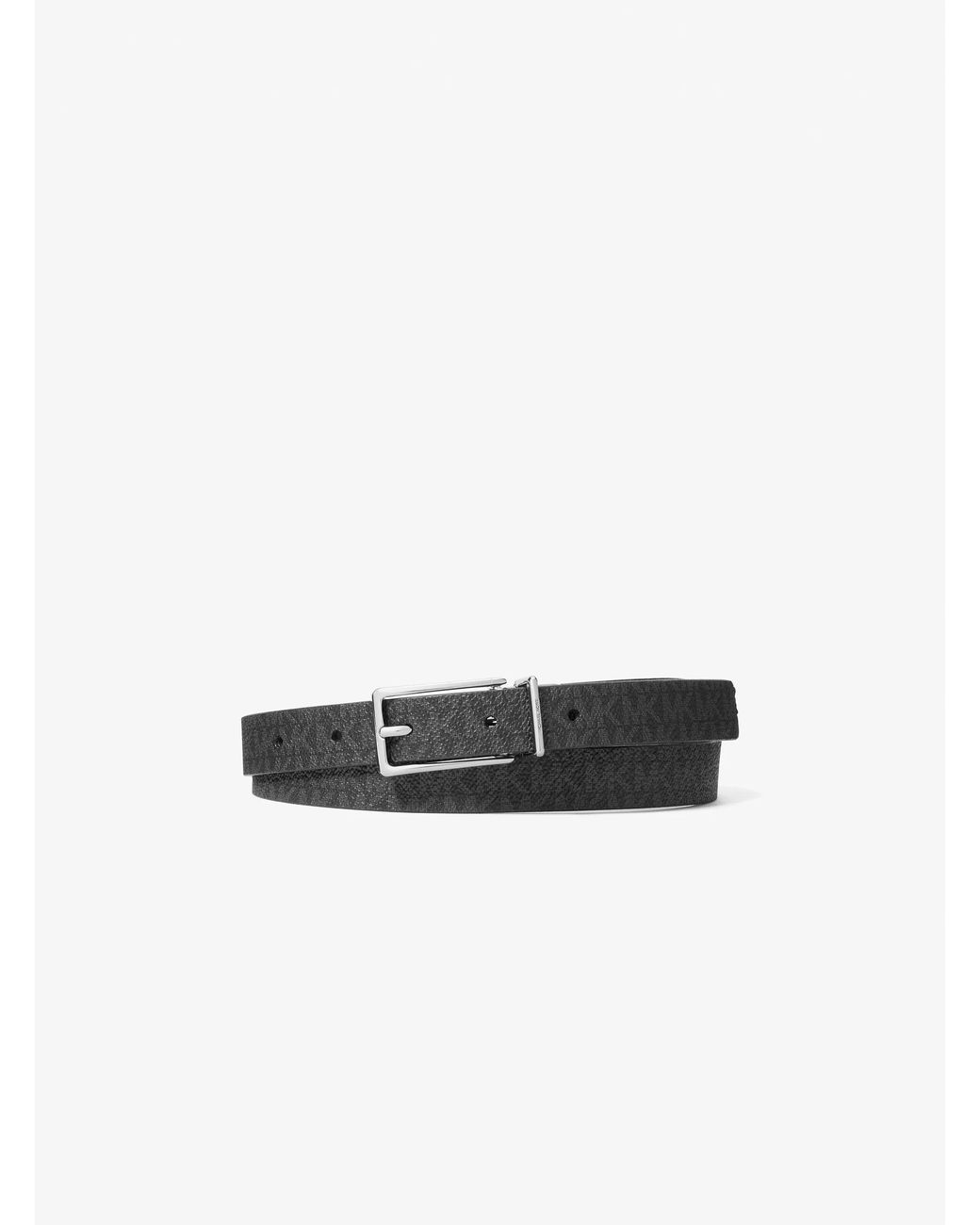 MICHAEL Michael Kors White Mk Reversible Signature Logo And Leather Belt