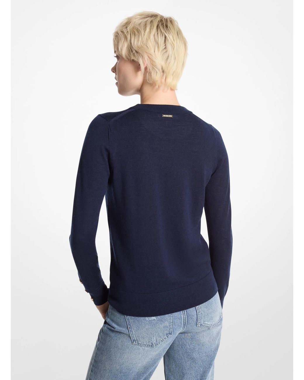MICHAEL Michael Kors Blue Merino Wool Sweater