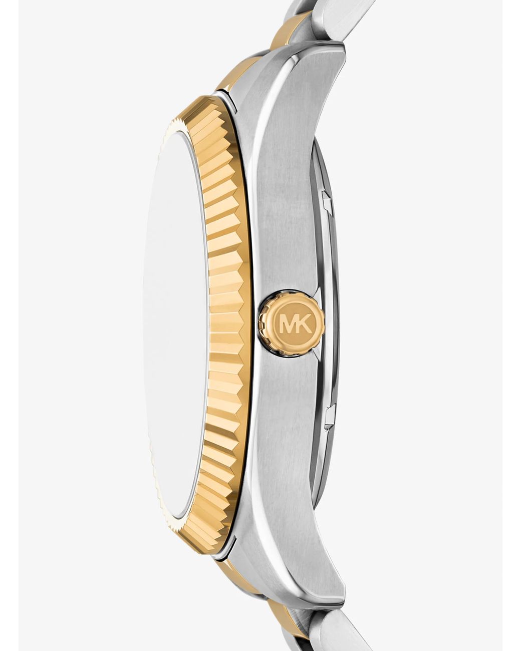 Michael Kors Metallic Mk Oversized Lexington Two-Tone Watch for men