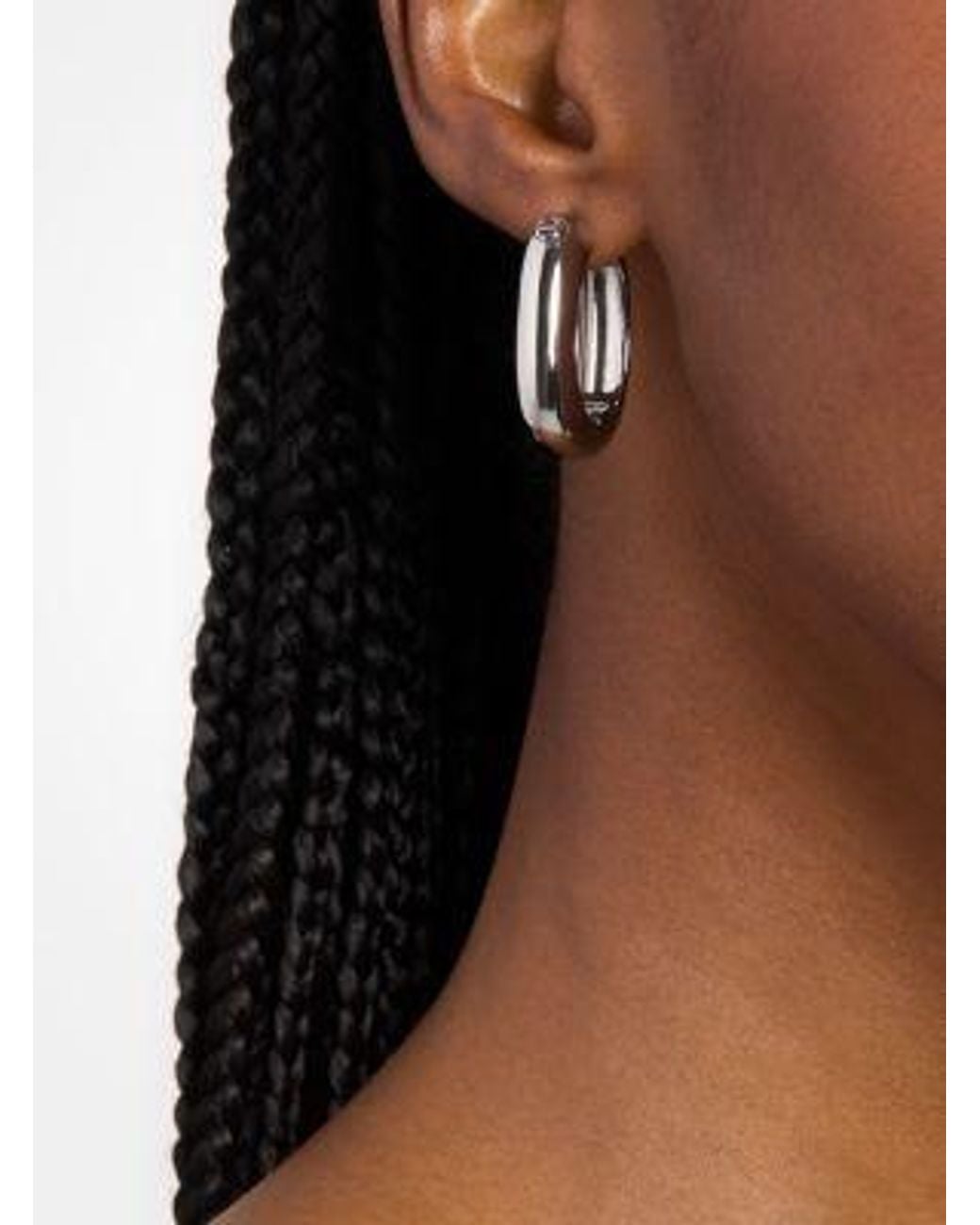 Michael Kors Blue Square Hoop Earrings