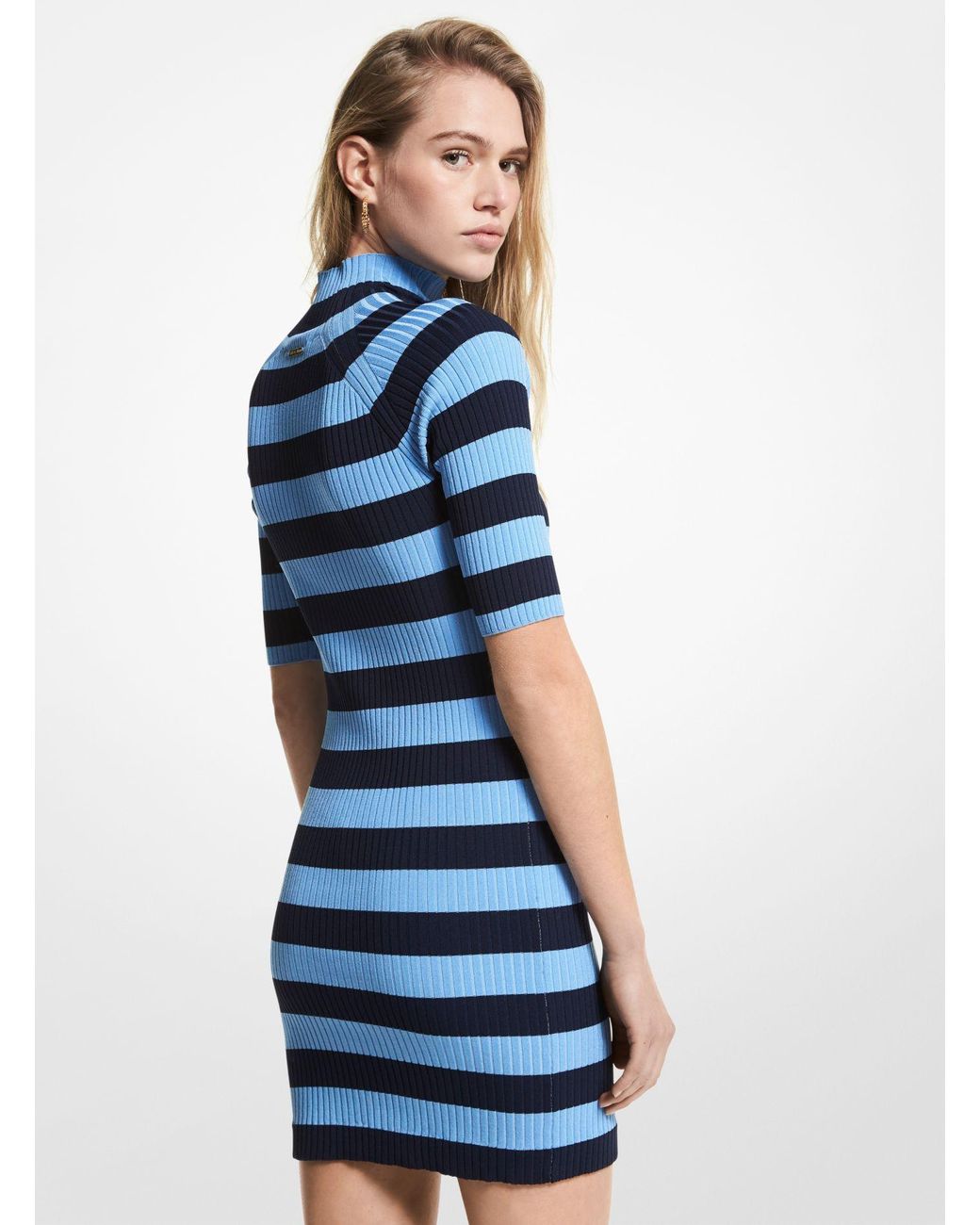 Michael kors sale blue striped dress