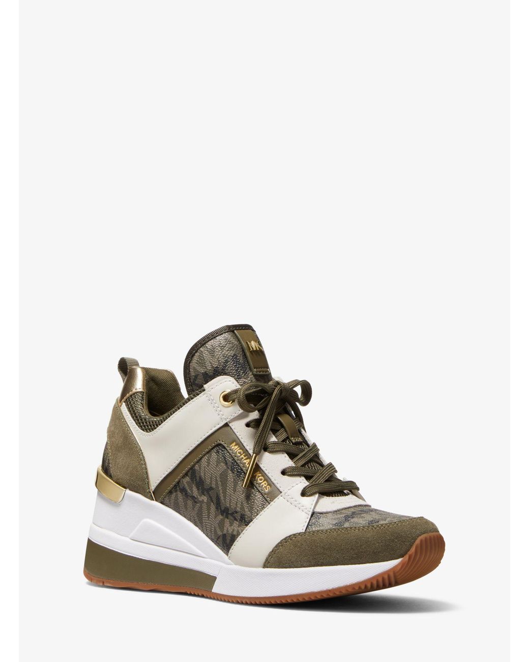 Michael kors georgie hot sale embossed leather trainer