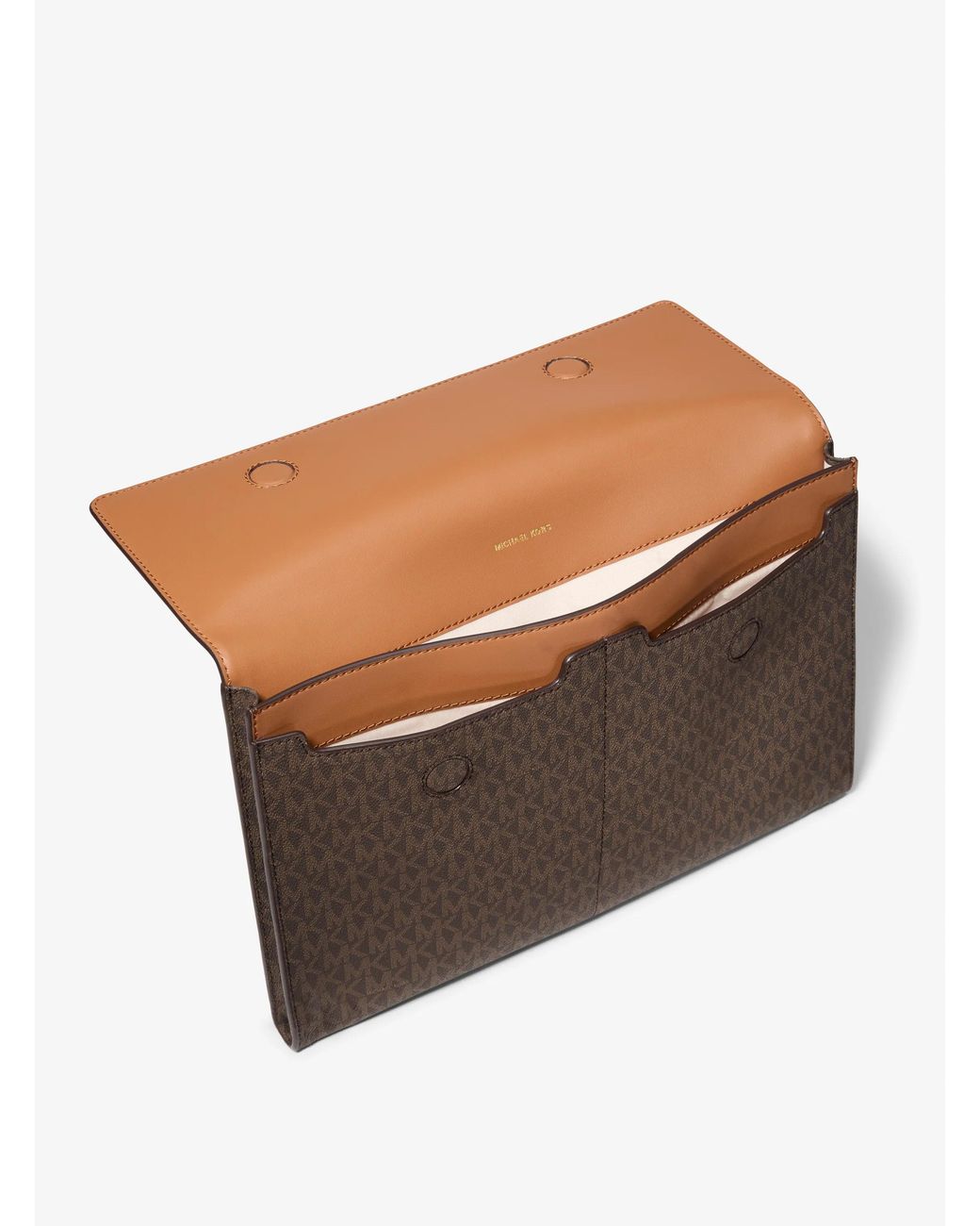 MICHAEL Michael Kors Brown Mk Jet Set Signature Logo Laptop Case
