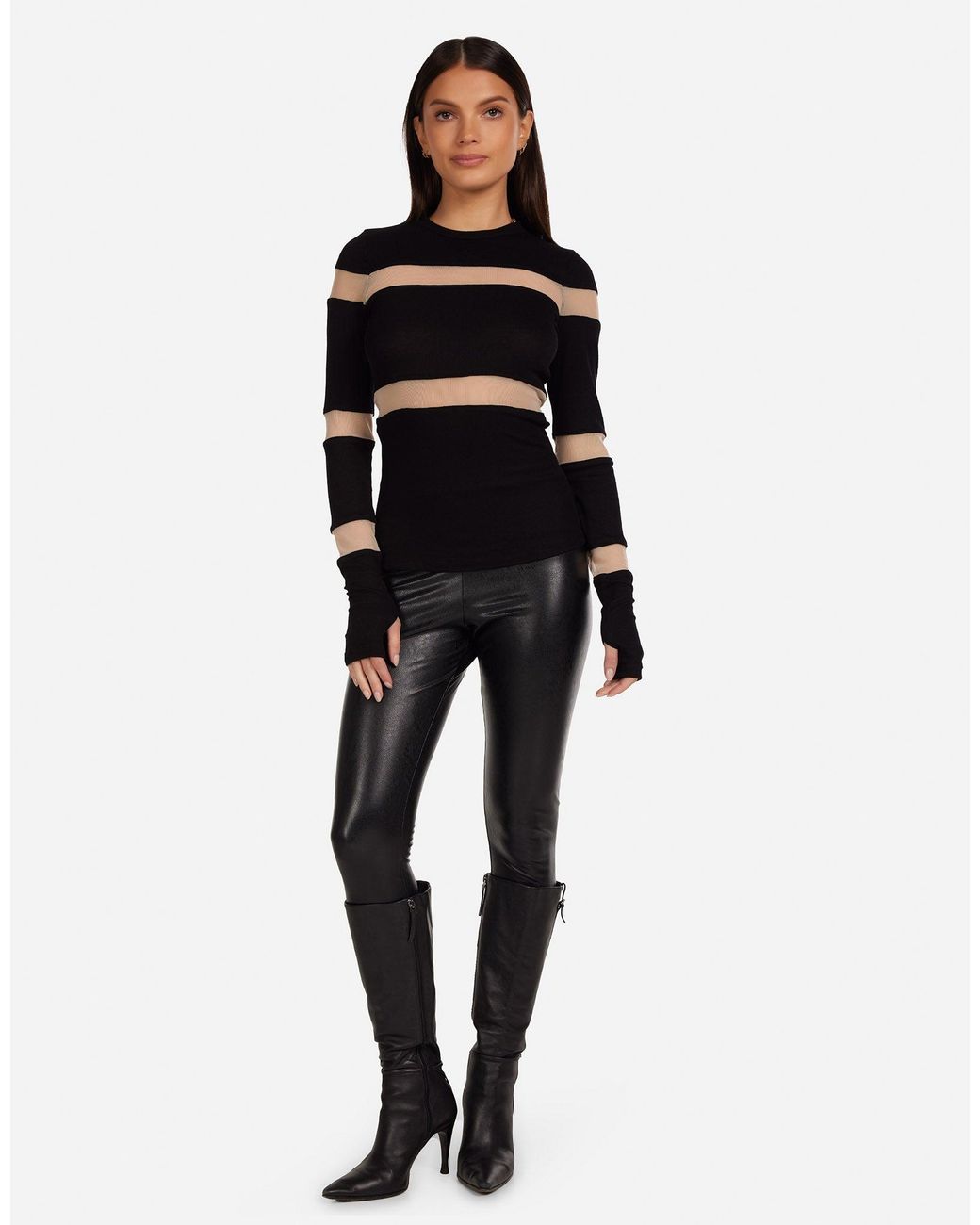 Michael Lauren Vex Mesh Black/nude