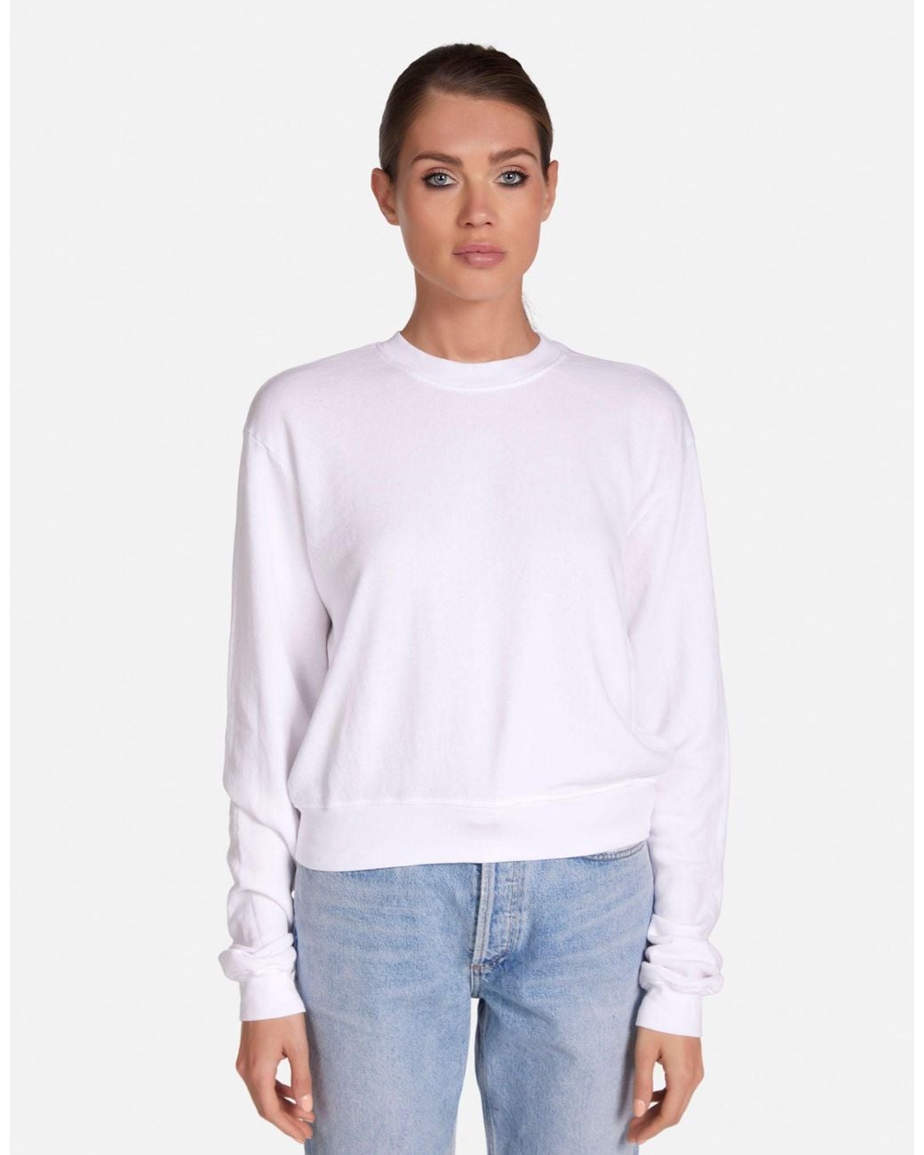 Michael Lauren White Exon Crop Pullover