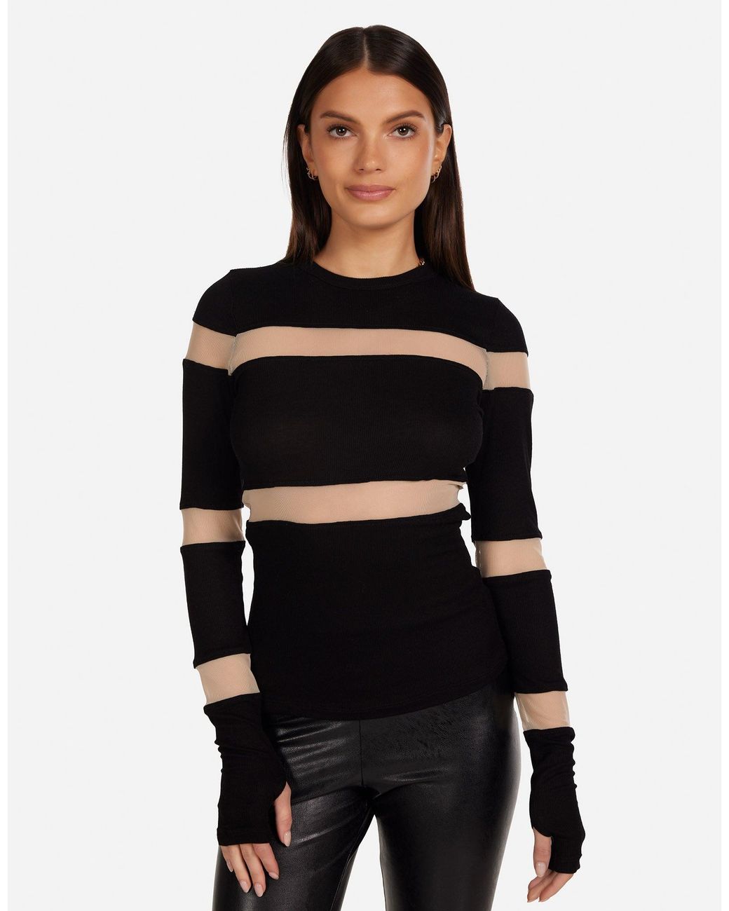 Michael Lauren Vex Mesh Black/nude