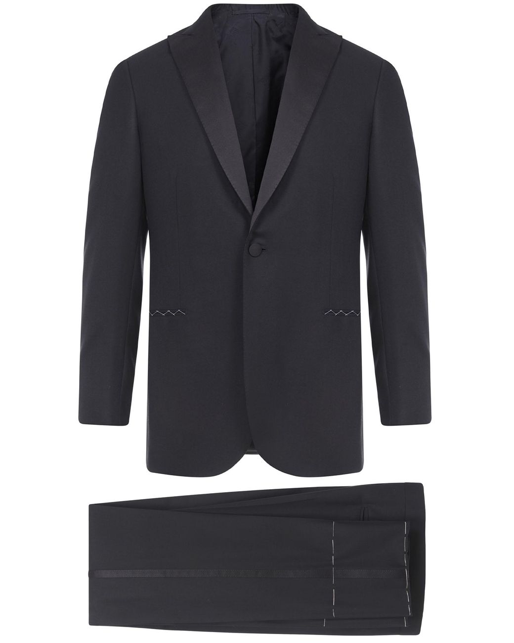 Brioni Satin Hand-tailored Black Super 160's Wool Policleto Tuxedo With ...