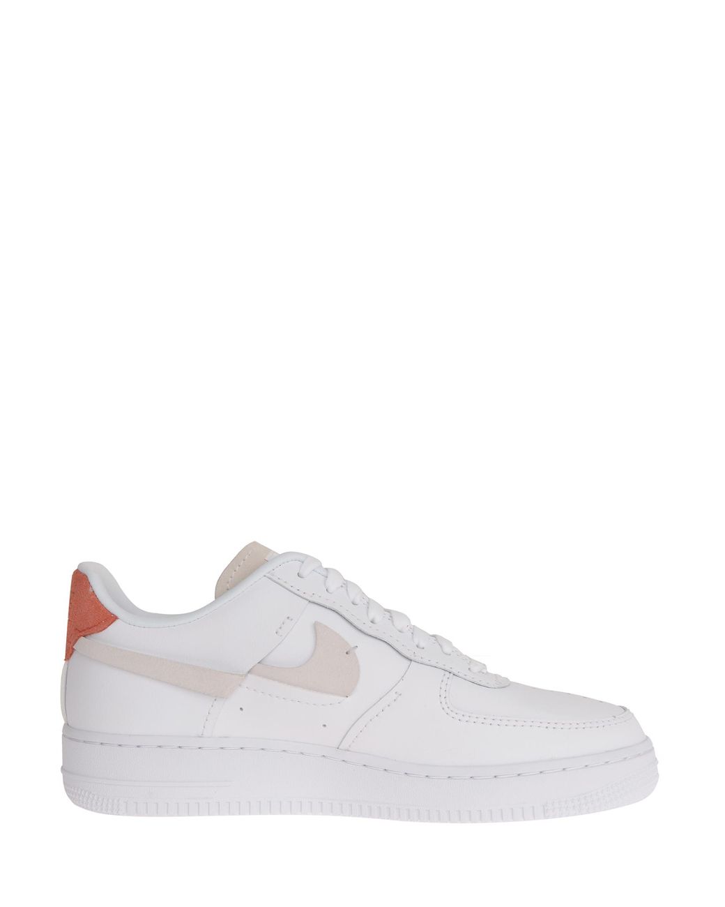 Nike White Air Force 1 '07 Leather Sneakers With Orange Back On One Shoe  And Blue On The Other. | Lyst