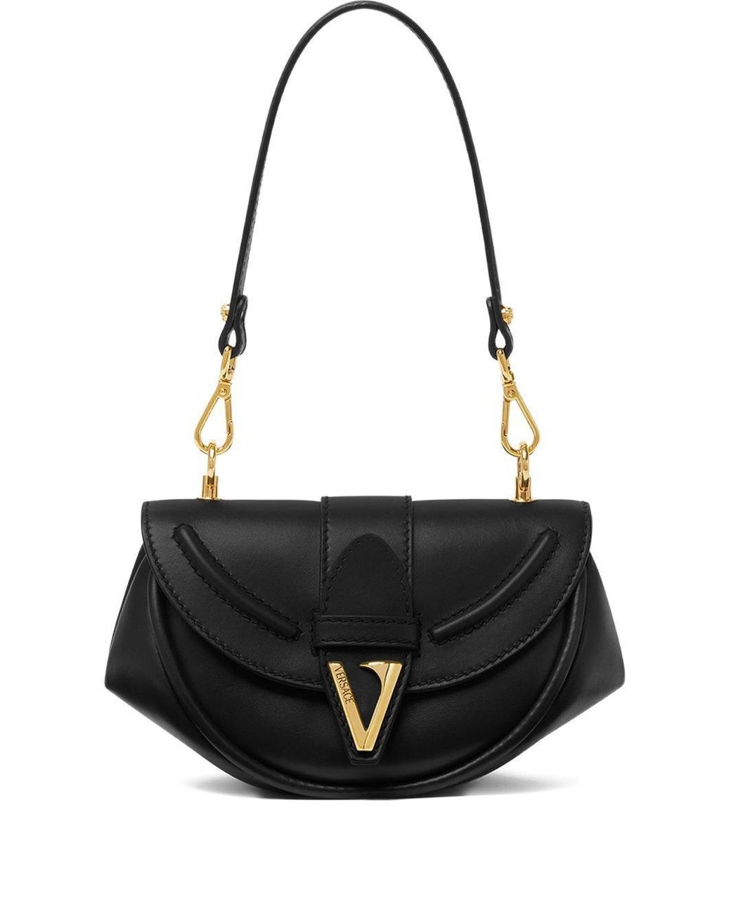 "Virtus" Borsa A Spalla Piccola di Versace in Black