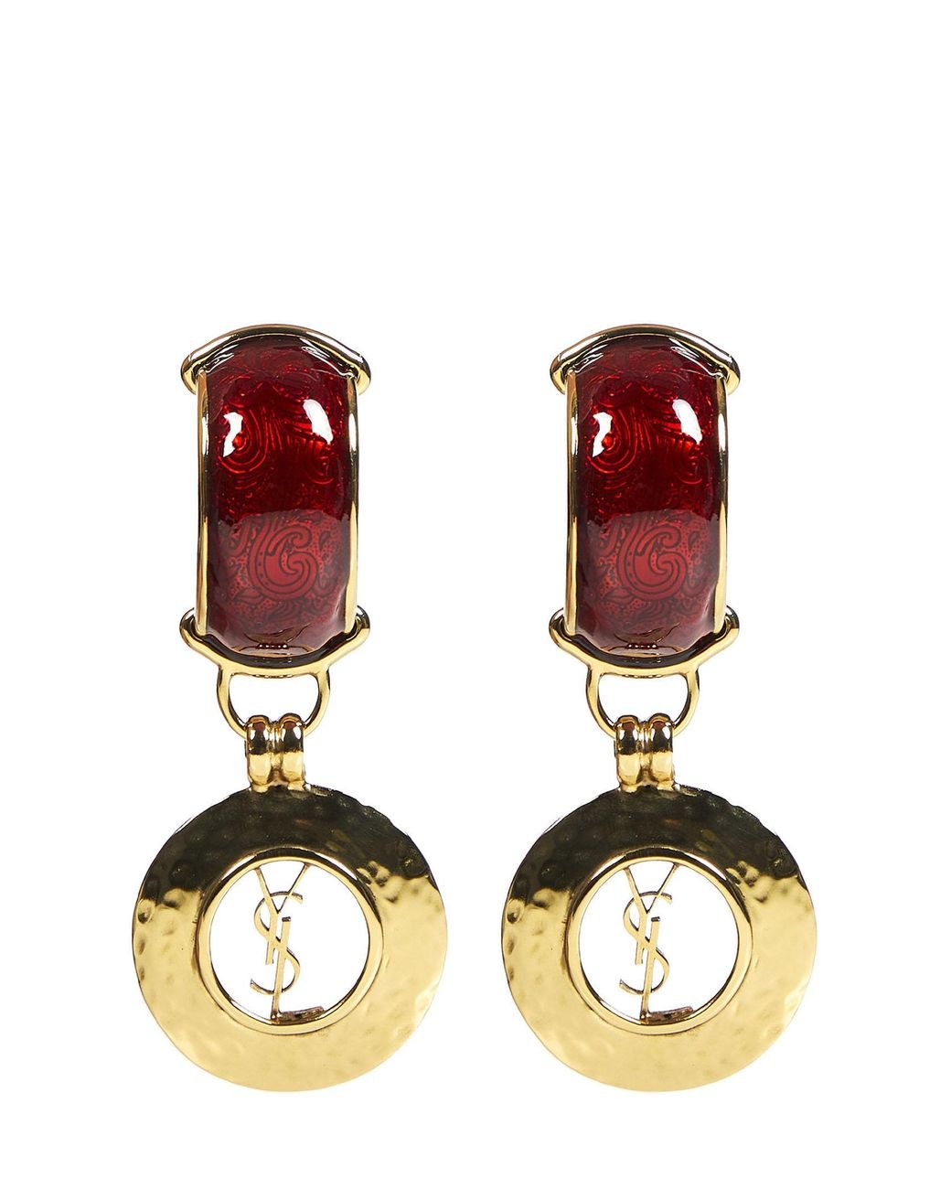 【Saint Laurent】ドームイヤリング（メタル） dome earrings in metal | Saint Laurent | YSL PT